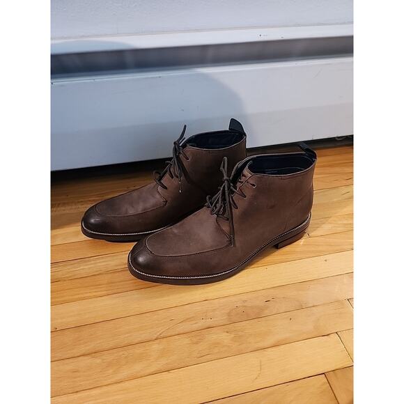 Cole Haan C28633 Size 9.5 Men's Wagner Apron Waterproof Chukka Boot Java Nubuck - Picture 1 of 10